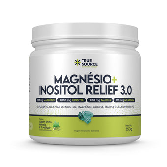 True Magnésio + Inositol Relief 3.0 Capim Limão, Hortelã e Erva Doce 350 g