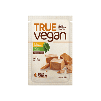 Proteína Vegana True Vegan Doce de Leite Sachê 34 g
