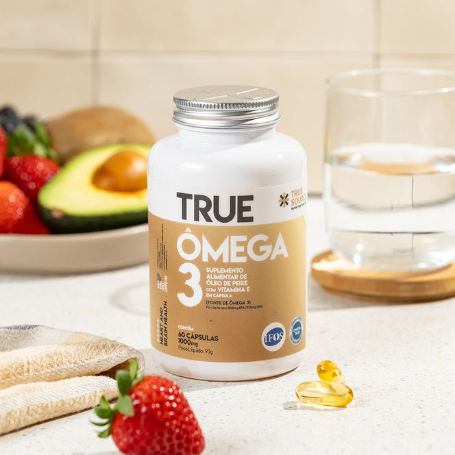 Ômega 3 True com Vitamina E 60 Cápsulas