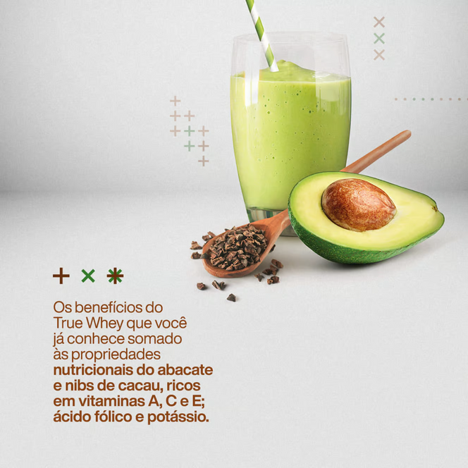 True Whey Protein Creme de Abacate com Nibs de Cacau 32 g