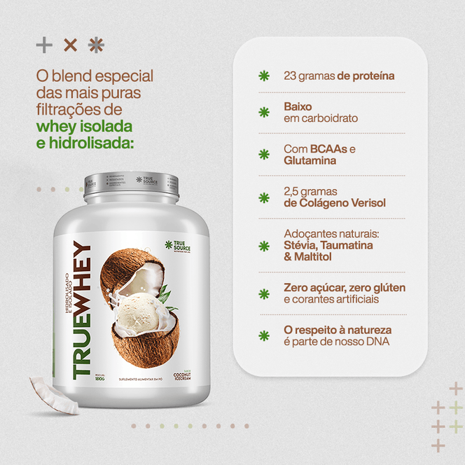 True Whey Protein Coconut Ice Cream Sachê 32 g
