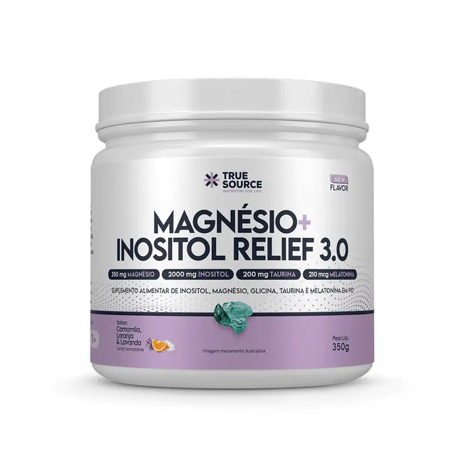 True Magnésio + Inositol Relief 3.0 Camomila, Laranja e Lavanda 350 g