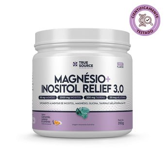 True Magnésio + Inositol Relief 3.0 Camomila, Laranja e Lavanda 350 g