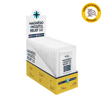 True Magnésio + Inositol Relief 3.0 Maracujá Display c/ 30 Sachês